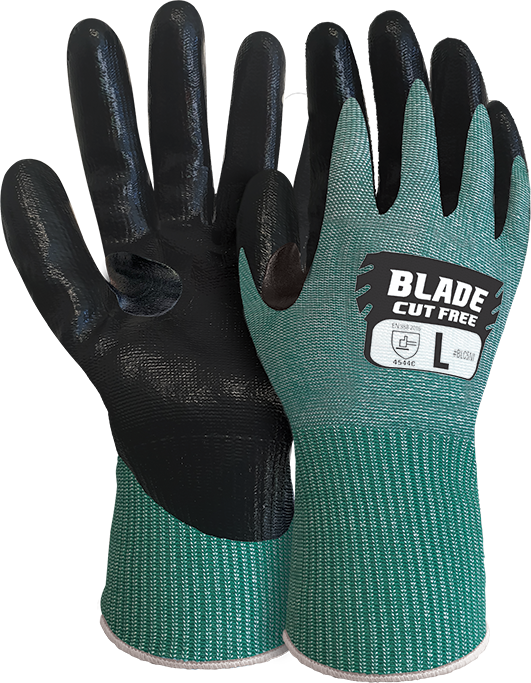 Blade Cut D Flat Nitrile Glove