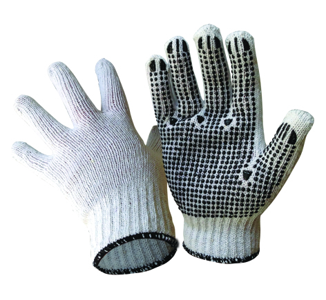 Armour Polycotton Black Dot Glove – L