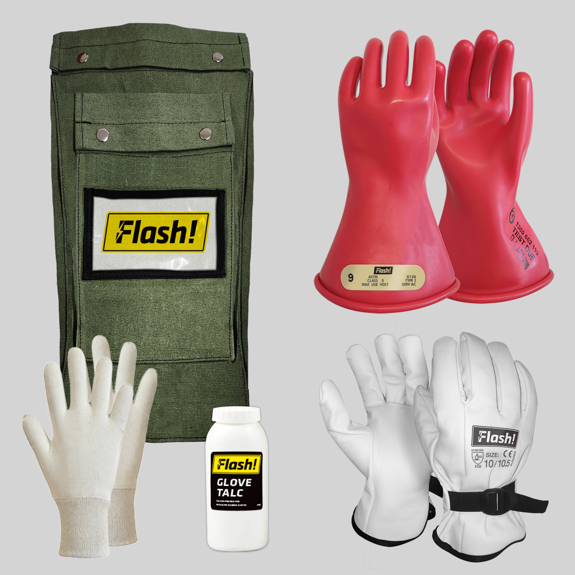 Flash Low Voltage Glove Kit – (1000V | Class 0)