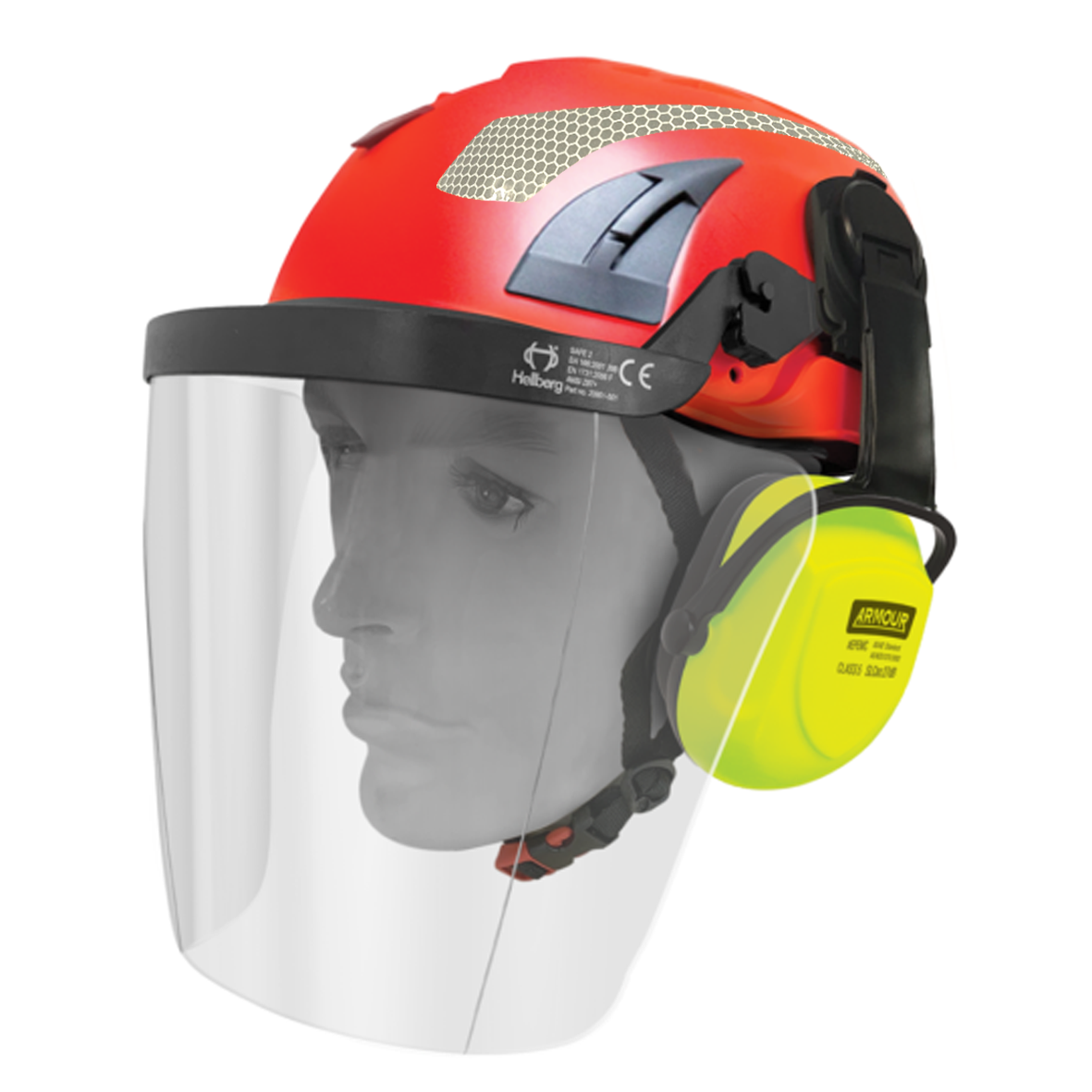 Armour Height Helmet E/Muff & Clr Vis Kit – EN12492