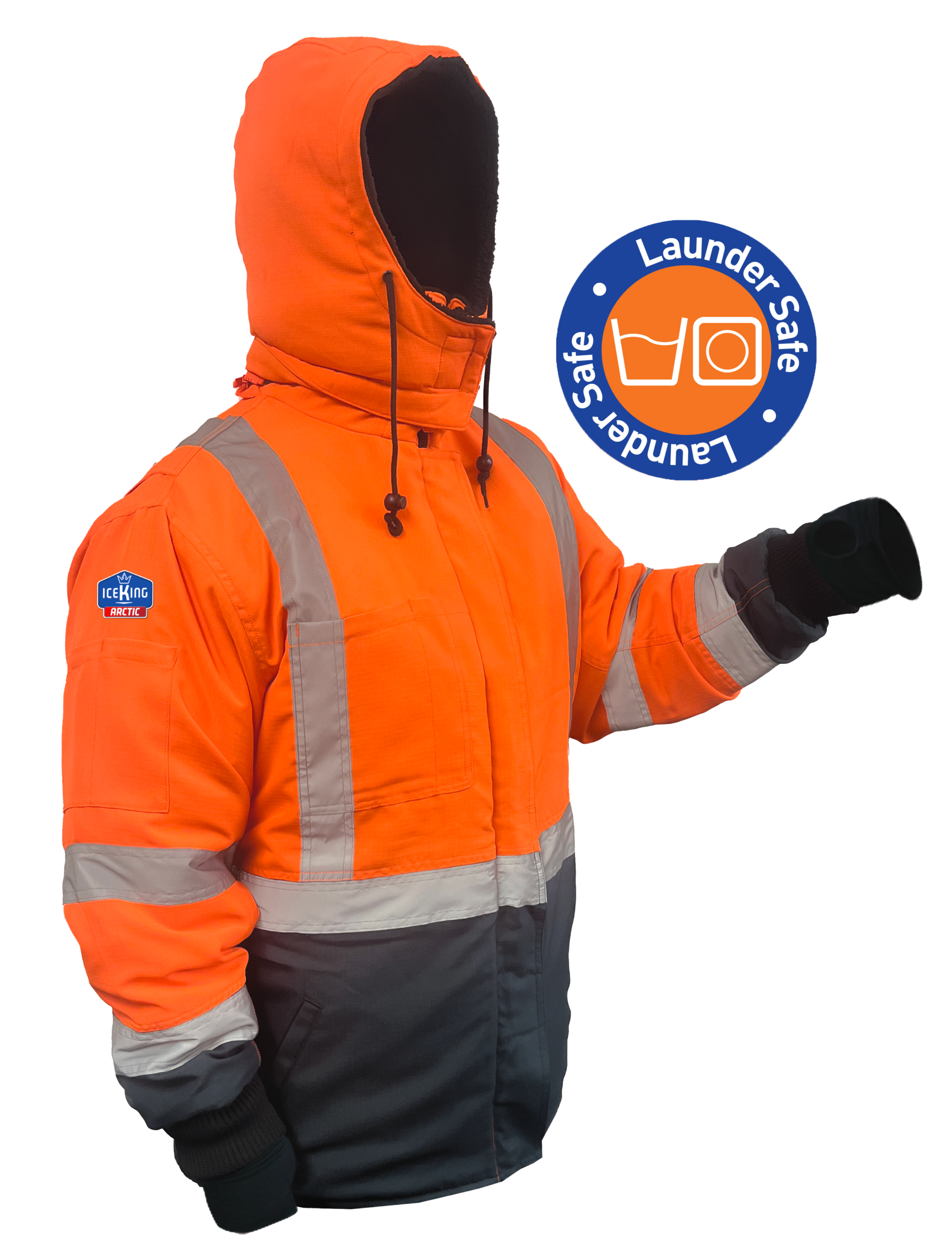 IceKing Orange/Navy Launderable Jacket