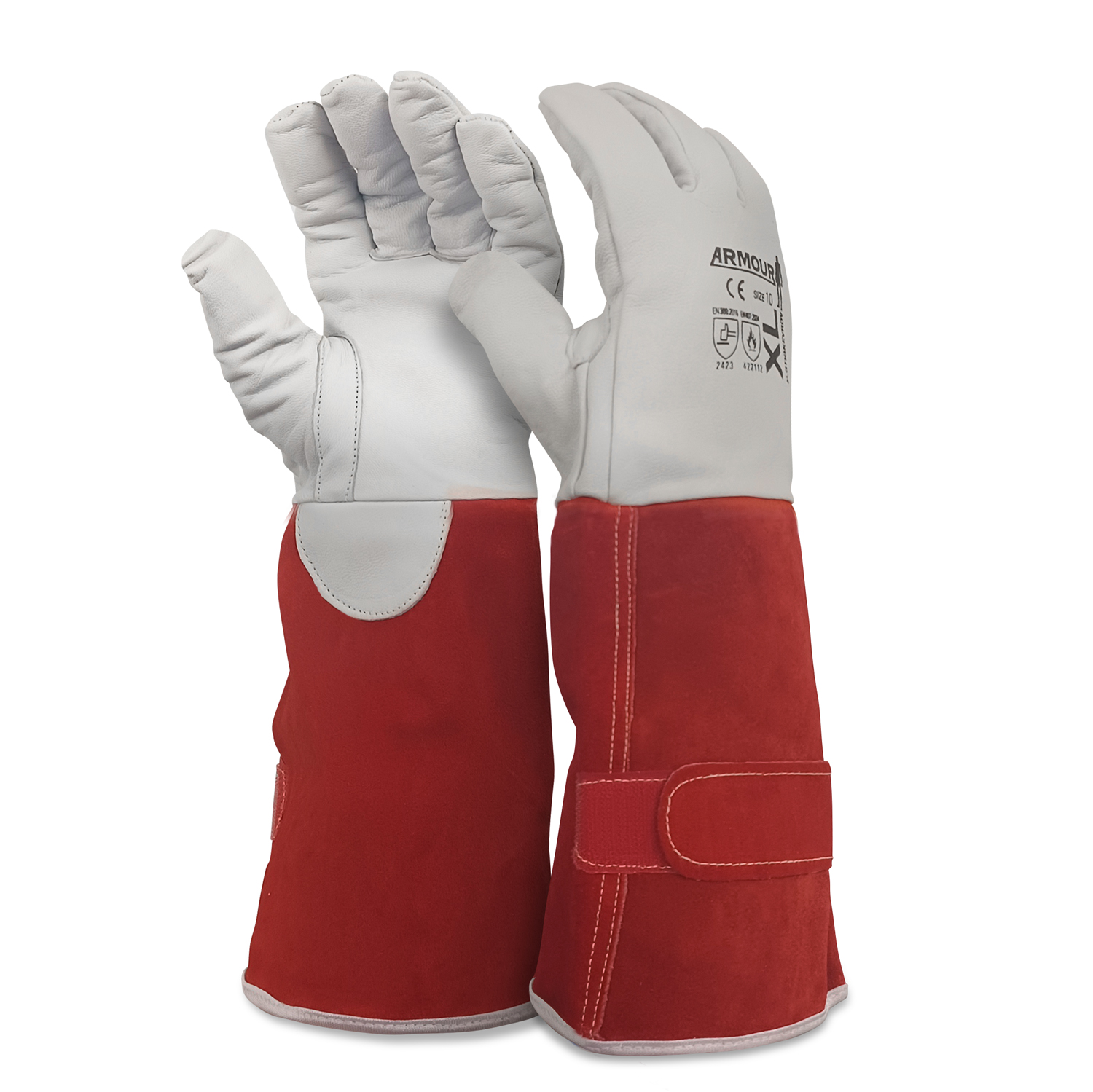Armour TIG Cut F Welding Gauntlet & V/Strap (30cm)