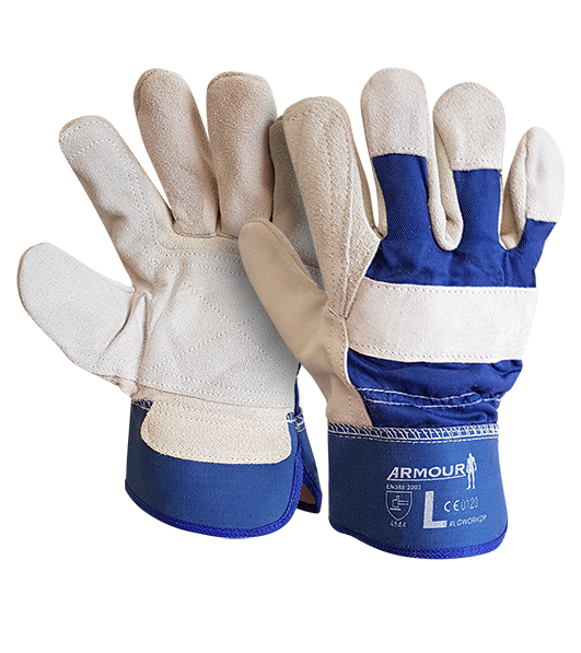 Armour Leather Work Tough Double Palm Glove
