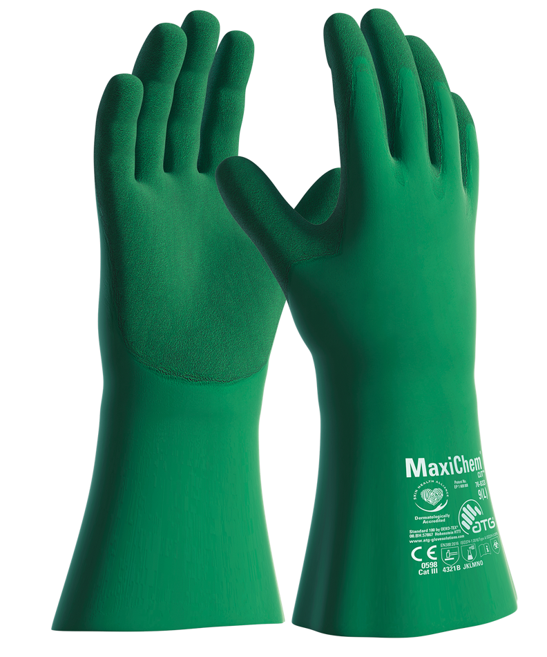 MaxiChem Cut 3 Nitrile Tritech Gauntlet 35cm