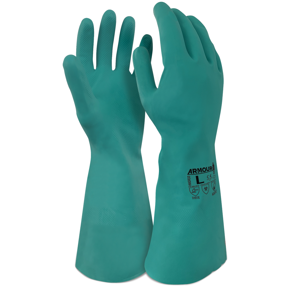 Armour Green Nitrile Interface Glove – 33cm