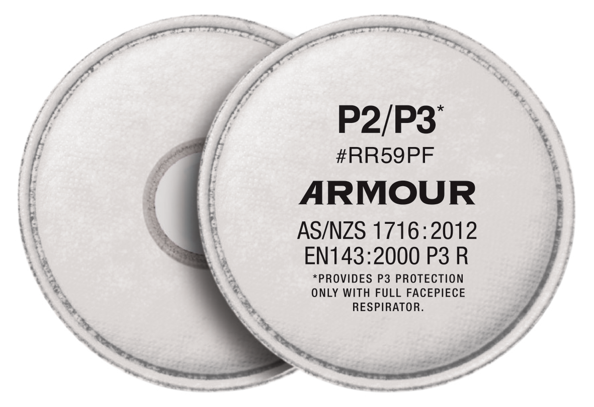 Armour Carbon Activated Particulate Pancake Filter – P2/P3