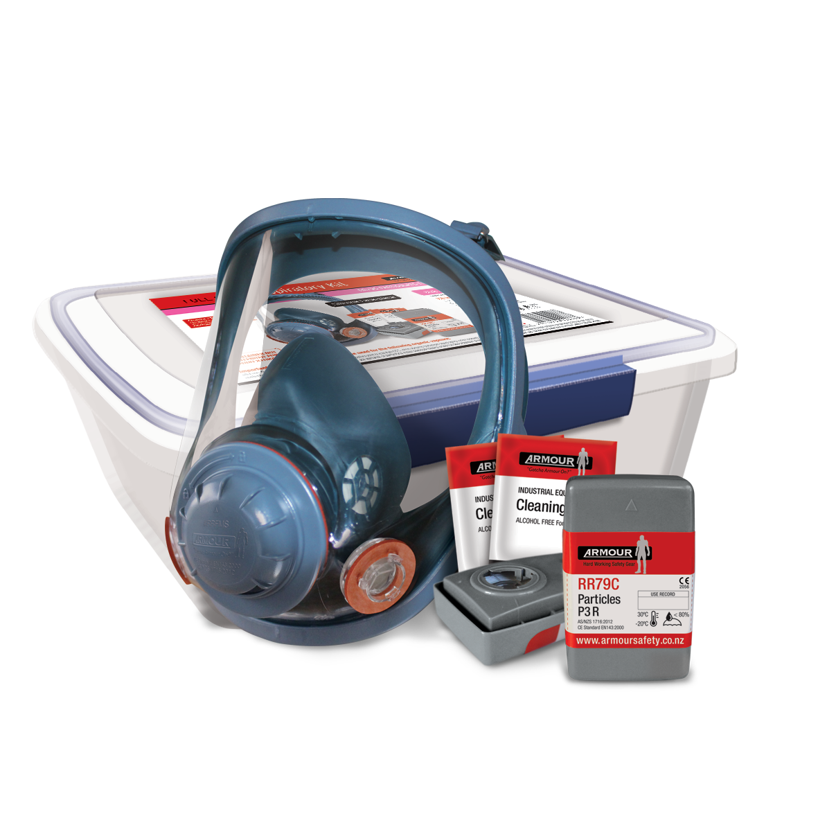 Armour Full Face Mask & Particulate Cartridge Kit (P3)