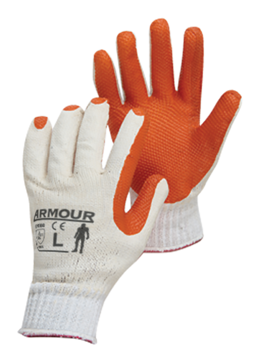Armour Red Latex Open Back Glove